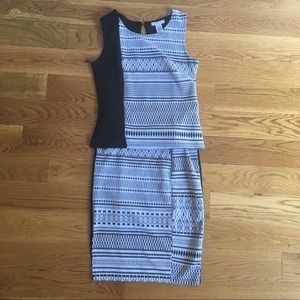 Matching Top and Skirt Print Set